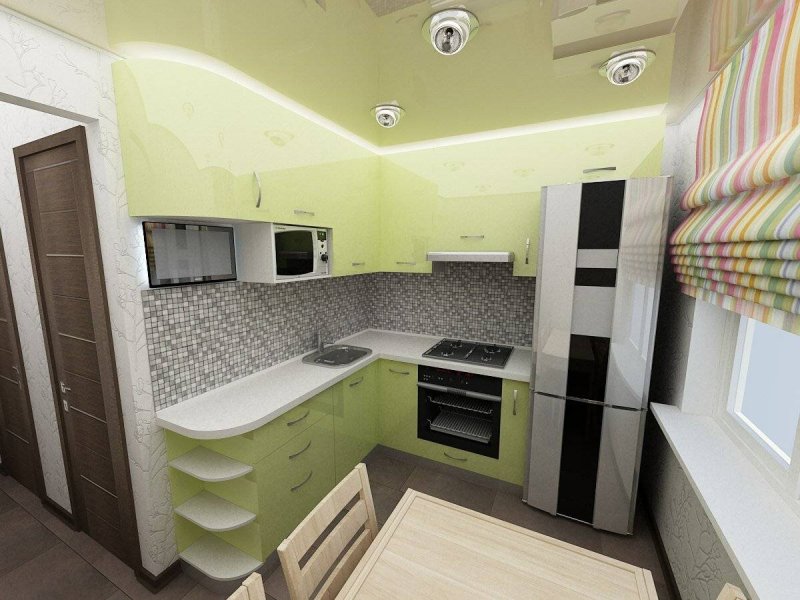 Кухонный гарнитур для маленькой кухни 5 кв м в хрущевке