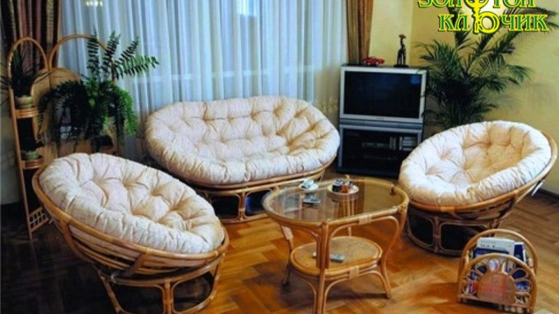 Мебель из ротанга для гостиной