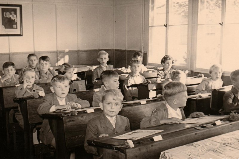 Парты в школах 1950