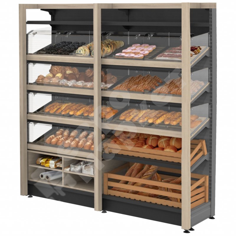 Стеллаж хлебный be shelf40 для выпечки s (w=400; h=1900; 7021; Egger ясень Наварра)