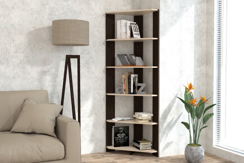 Угловые книжные полки