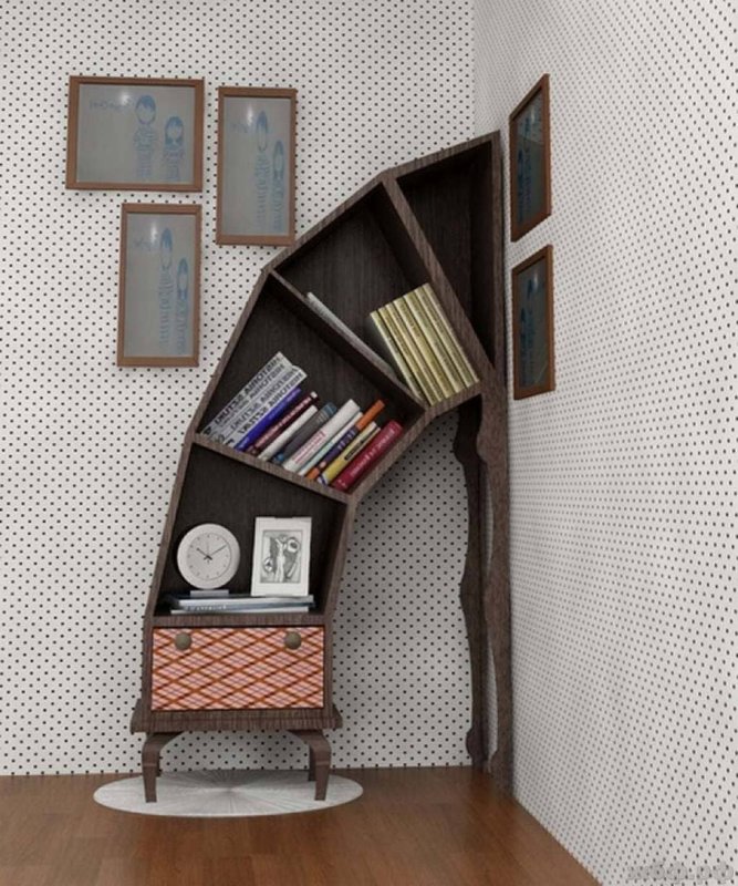 Необычные книжные стеллажи