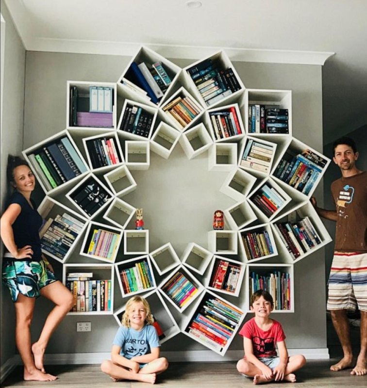 Креативные книжные полки