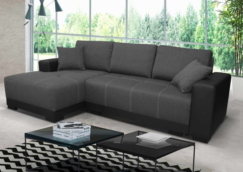 Диван угловой Инес Black Grey
