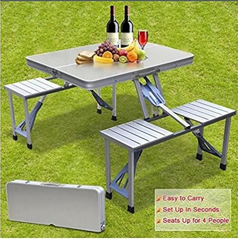 Раскладной алюминиевый стол на 4 места Aluminum Picnic Table