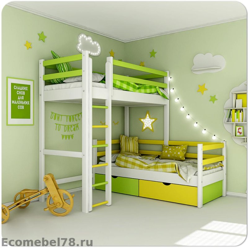 Двухъярусная кровать для детей