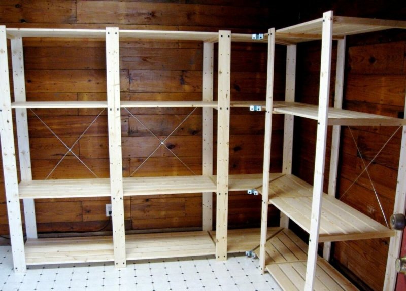 Стеллаж ikea гараж кладовка
