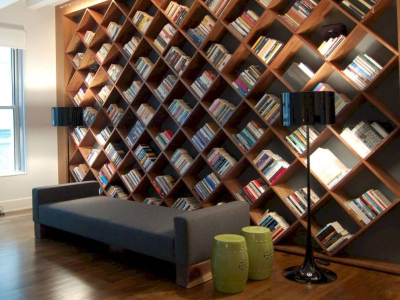 Необычные книжные стеллажи