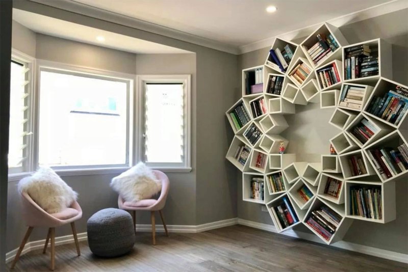 Оригинальные книжные полки