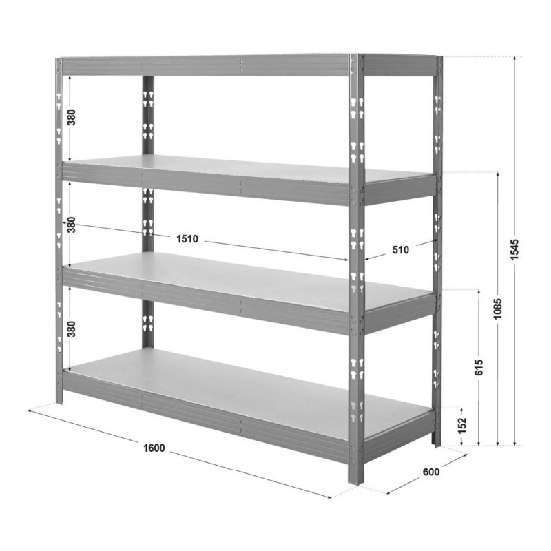 Akur Loft Dayton стеллаж чертеж