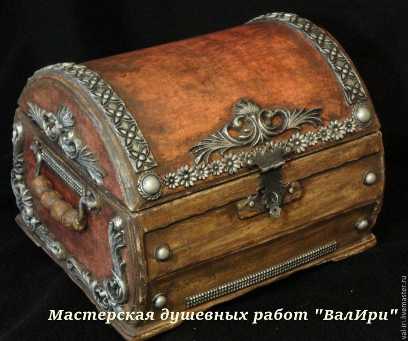 Шкатулка сундук 28х28х29см