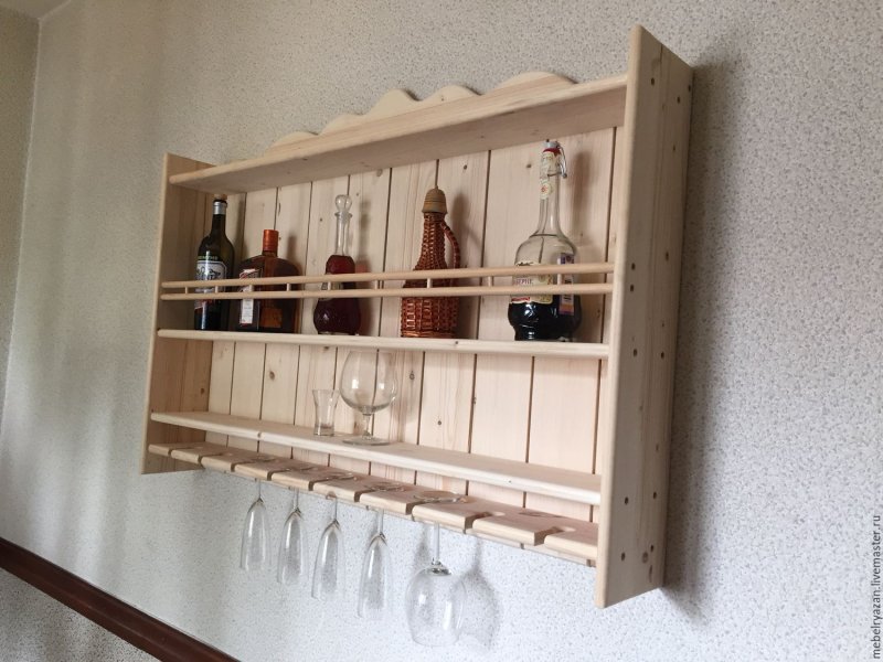 Полочка для бутылок на кухню