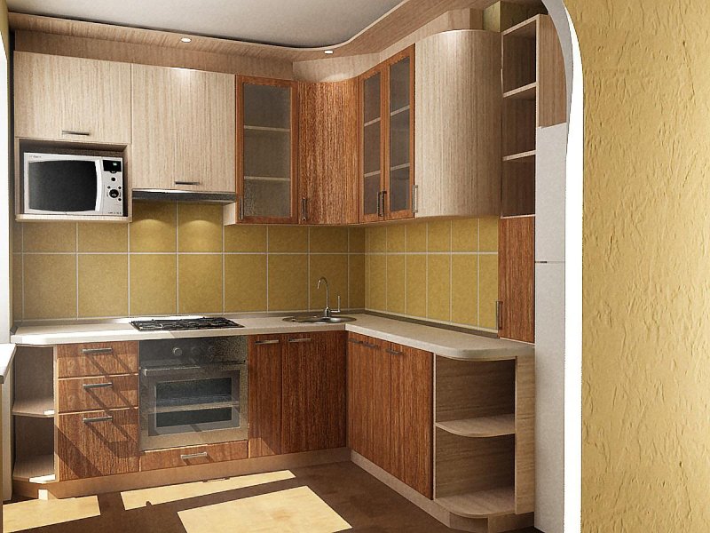 Угловая кухня в панельном доме