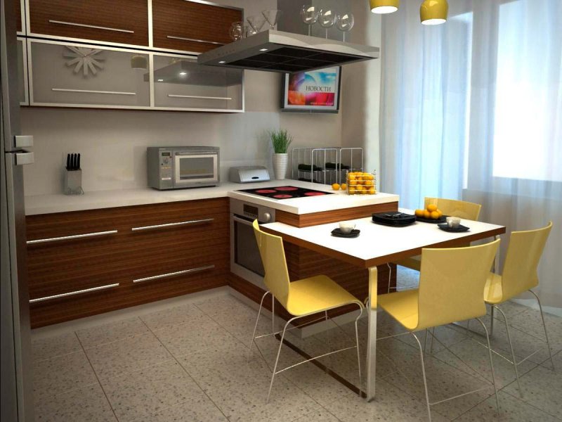 Планировка кухни 12 м2