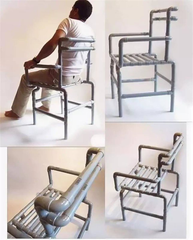 Стульчик из труб ПВХ