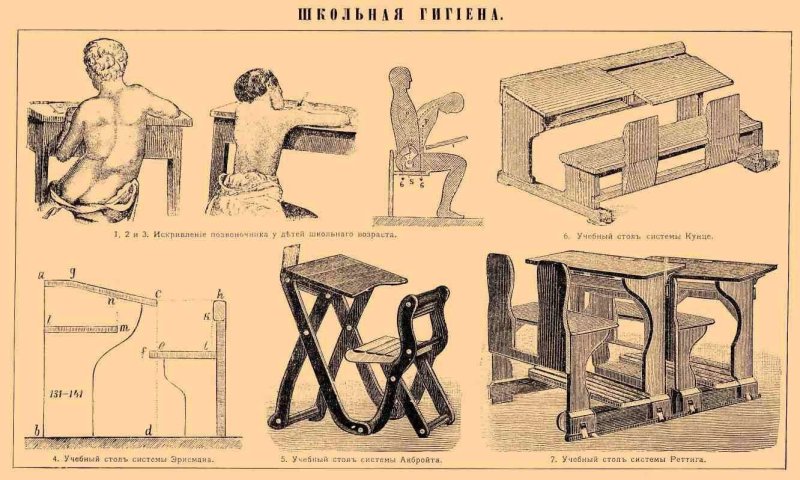 Парта ученическая моноблок 2-х местная со скамьёй