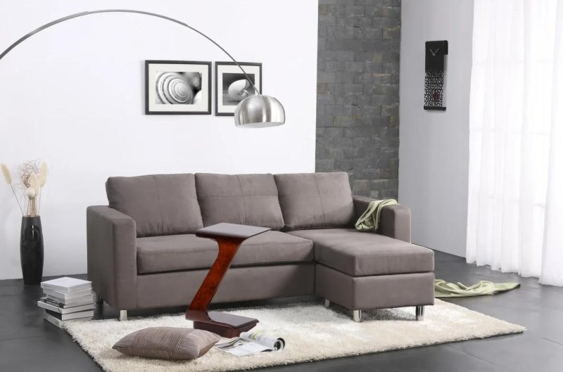 Угловой диван Maddox Sectional серого цвета