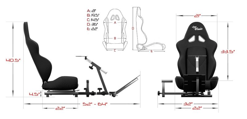 Cockpit Playseat чертеж