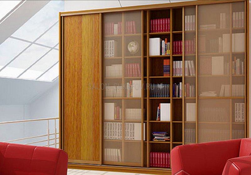 Встроенные книжные шкафы
