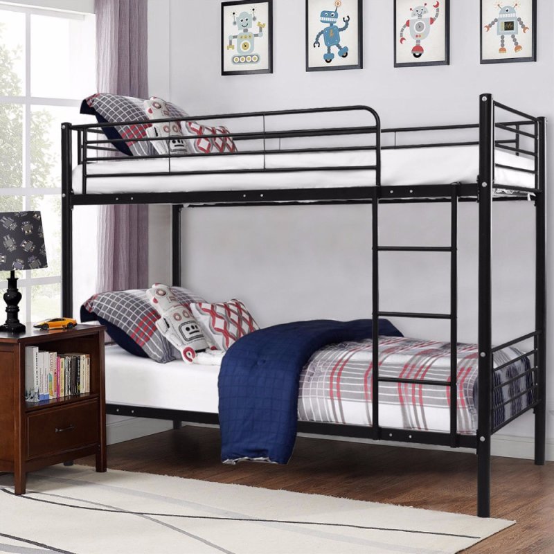 Двухъярусная кровать Gunmetal Full/Full Bunk Bed