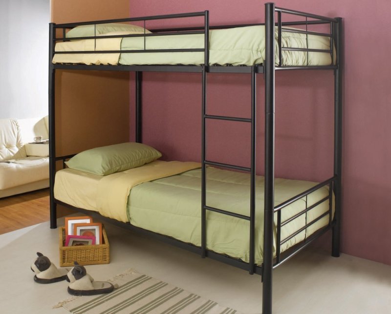 Двухъярусная кровать Gunmetal Full/Full Bunk Bed