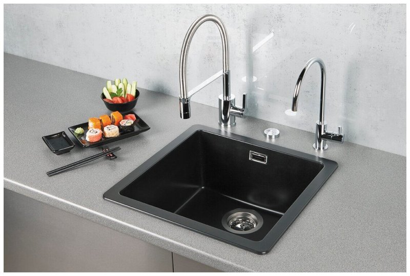 Смеситель Schock SC-550 Cristadur серебристый камень/хром
