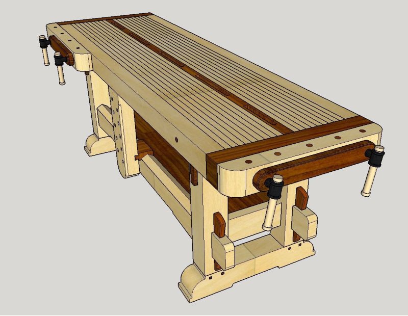 Блочный верстак woodworker