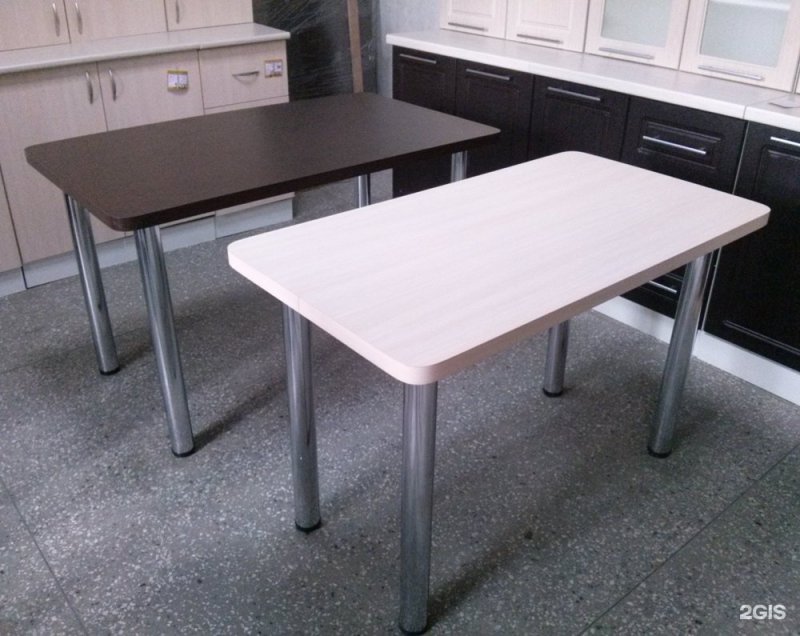 Кухонный стол Max 120x70 толстая столешница, ноги-хром