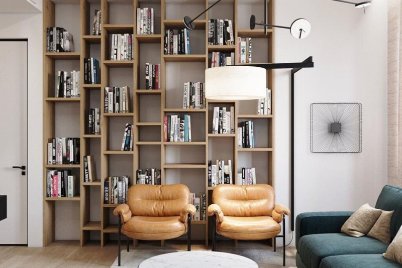 Книжные стеллажи в интерьере