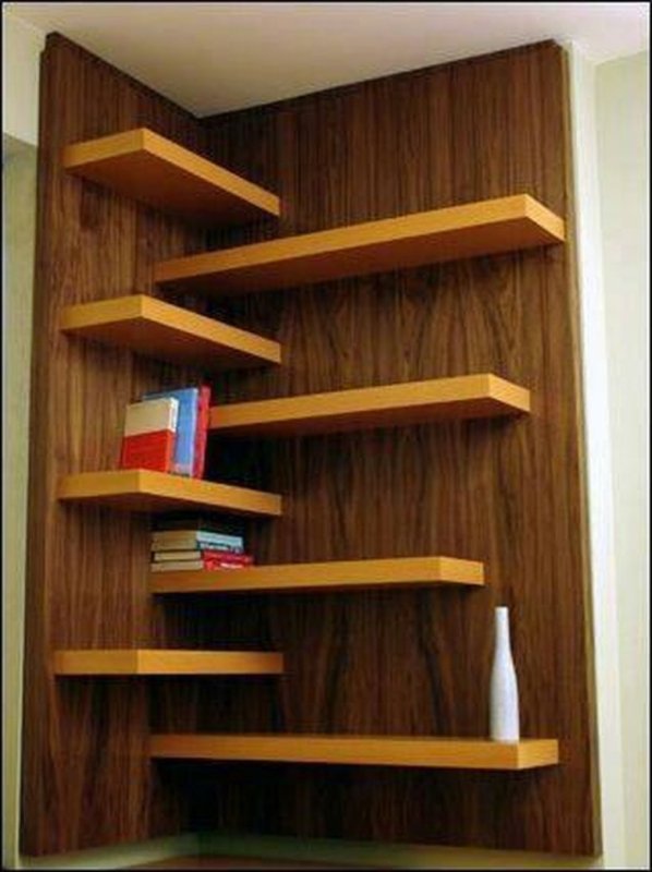 Угловая книжная полка