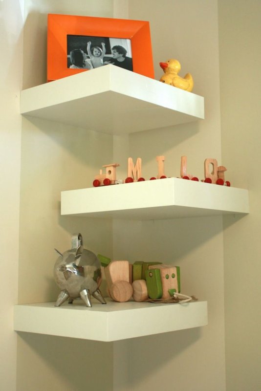 Полка "Wall Shelf-s (bas WL-001)" белая