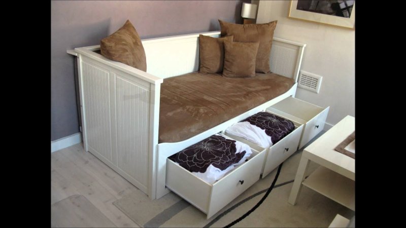 Выдвижная кровать ikea ХЕМНЭС