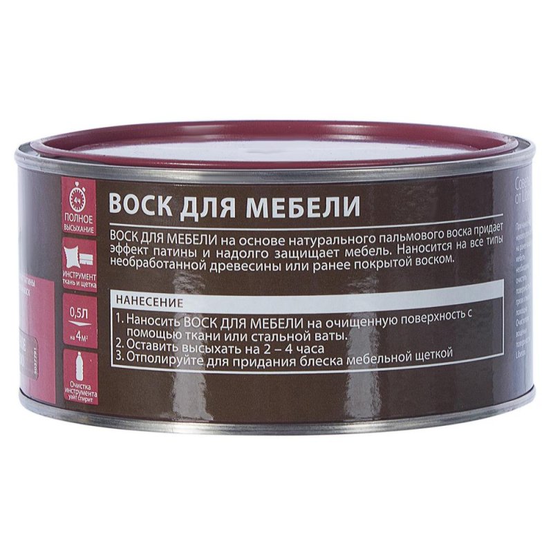 Воск для мебели v33 бесцветный 0.5 л