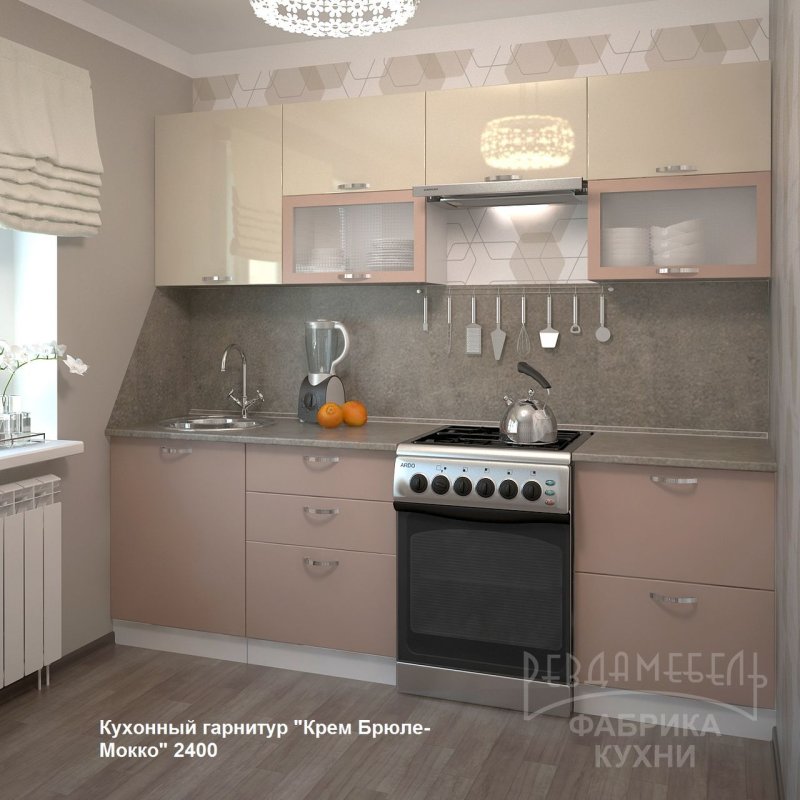 Кухня ваниль мокко глянец