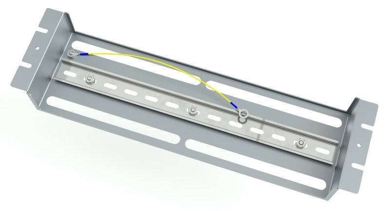 Панель 19" mechbracket 19 inch 2u din Rail