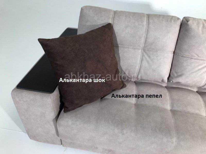 Диван босс XL угловой алькантара пепел