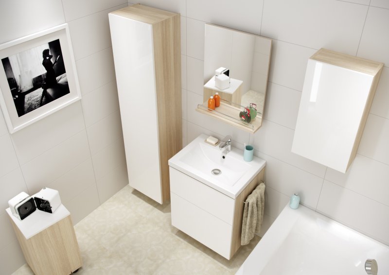 Тумба с раковиной Cersanit Smart 60