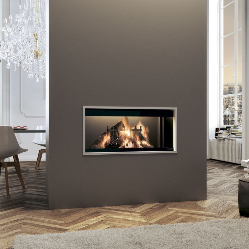 Дровяная топка Palazzetti Ecomonoblocco em16:9 3d
