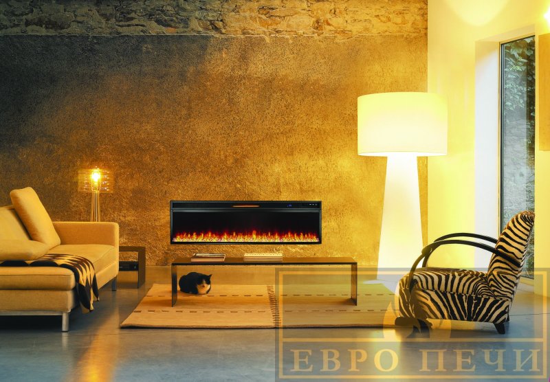 Камин Vision 60 log led Royal Flame в интерьере