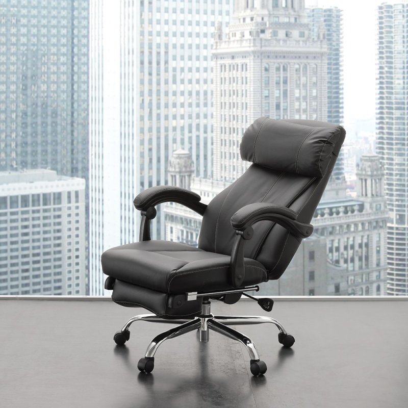 Кресло офисное Chairman 969 черное (сетка/ткань, пластик)