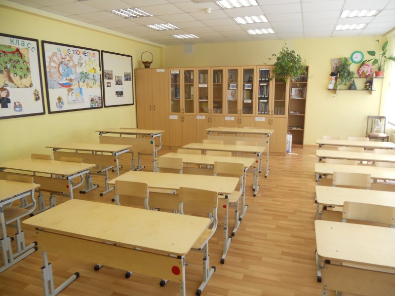 Школьная парта в классе