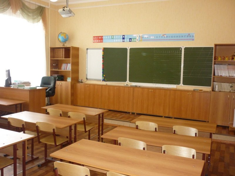 Пустые парты в школе