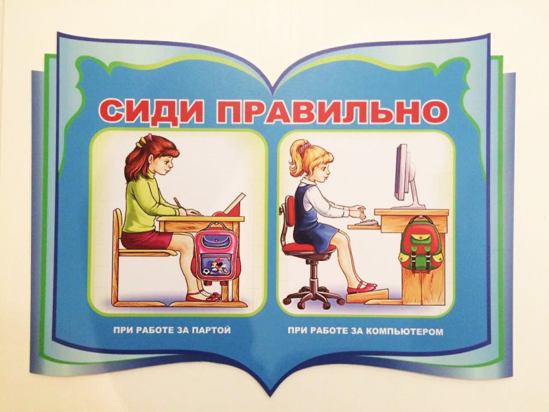 Сиди правильно. Плакат