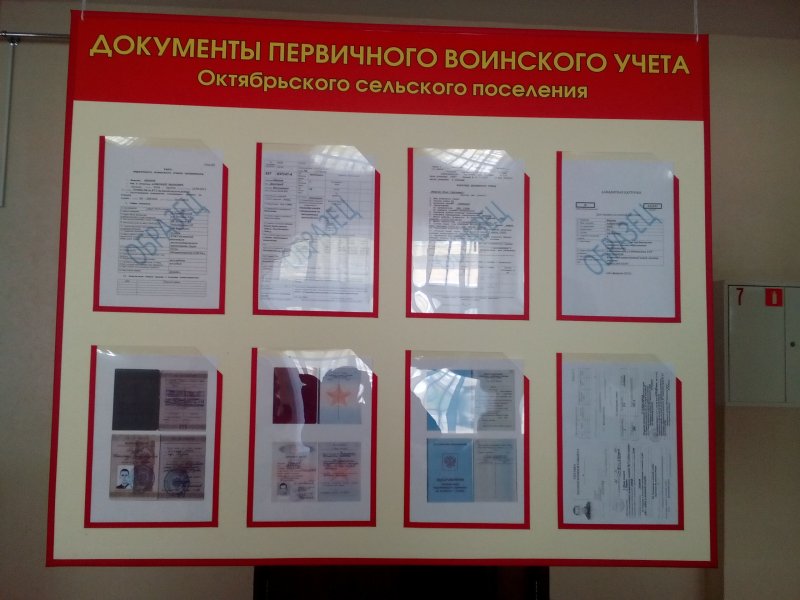 Стенд "воинский учет"