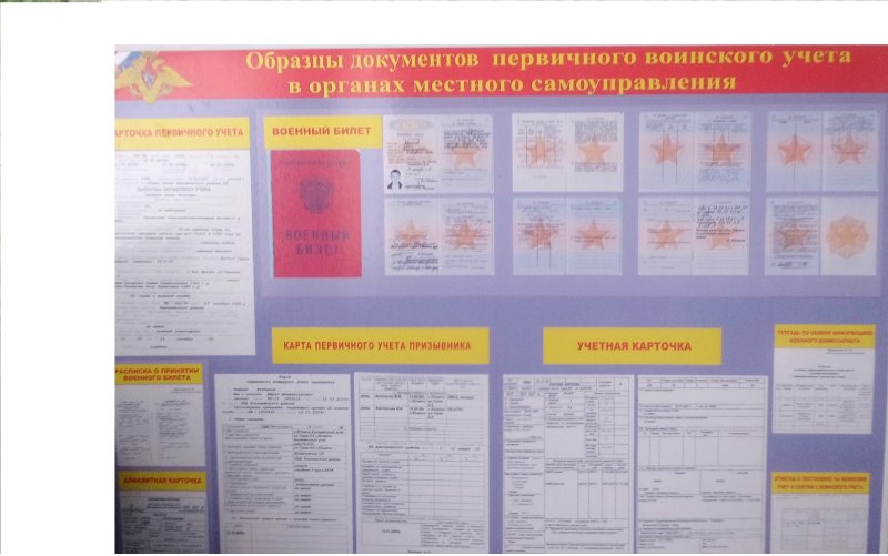 Информационный стенд воинский учет