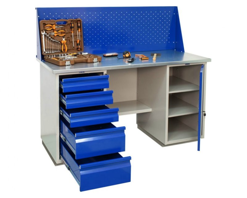 Верстак слесарный wt160.wd1/WD5.000 603 866x1600x700 Profi