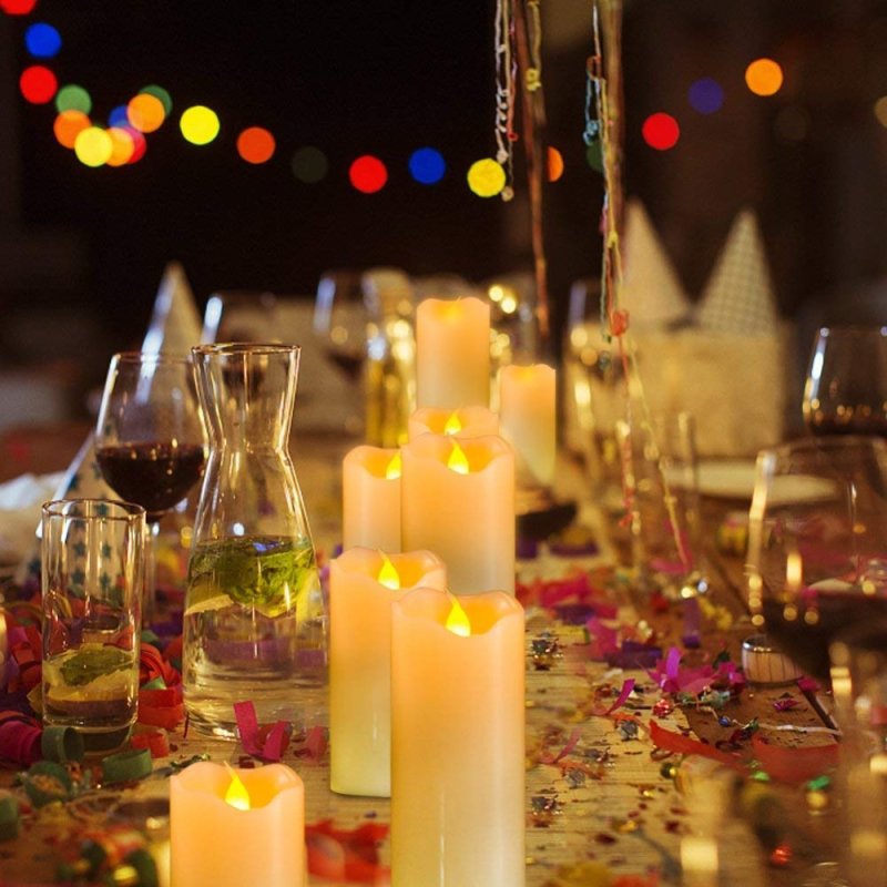 Candles on the Table at Night