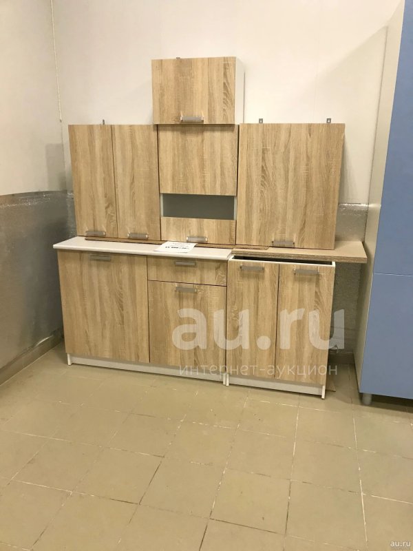 Кухонный гарнитур "Розалия" 1,7 м - цемент светлый/ цемент темный