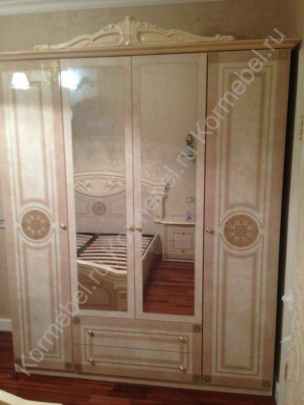 ЛД 625.180.000 Александрия кровать 1600 (кожа Ленто/Рустика)