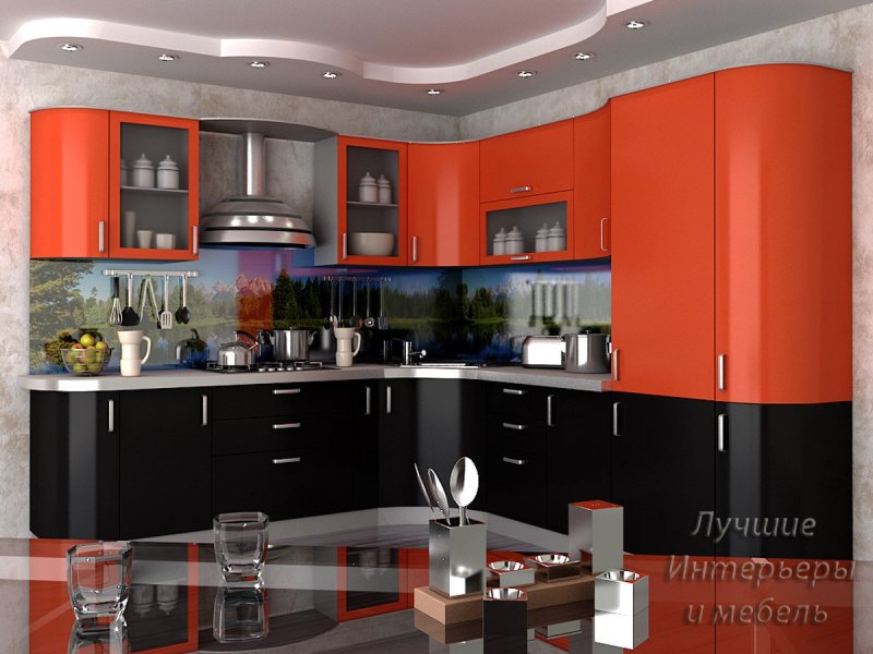 Кухни оранжевого цвета